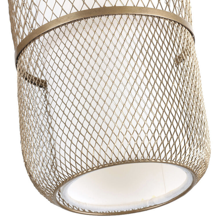 Bilbao 1 Light Brass / White / Brass Pendant Ceiling Light